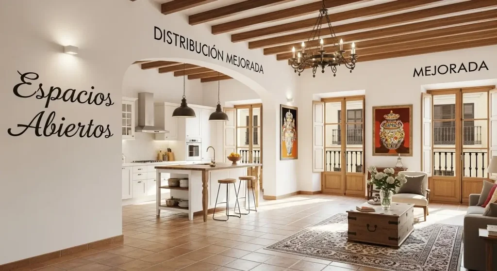 Mejorar la distribución: Espacios abiertos y luminosos